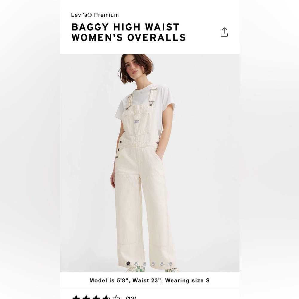 ISO LEVI PREMIUM OVERALL IN THIS STYLE SIZE SMALL OR MEDIUM